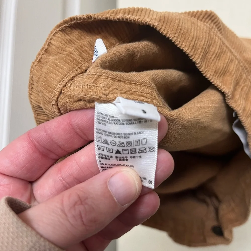 American Apparel S tan corduroy skater circle skirt
